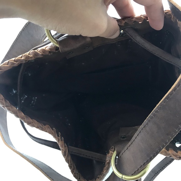 Handmade Woven Bamboo and Leather Backpack - Picture 6 of 8